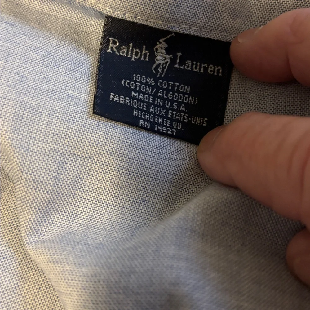Polo Ralph Lauren Chambray 100% Cotton Twin Sheet Vintage - Picture 2 of 3